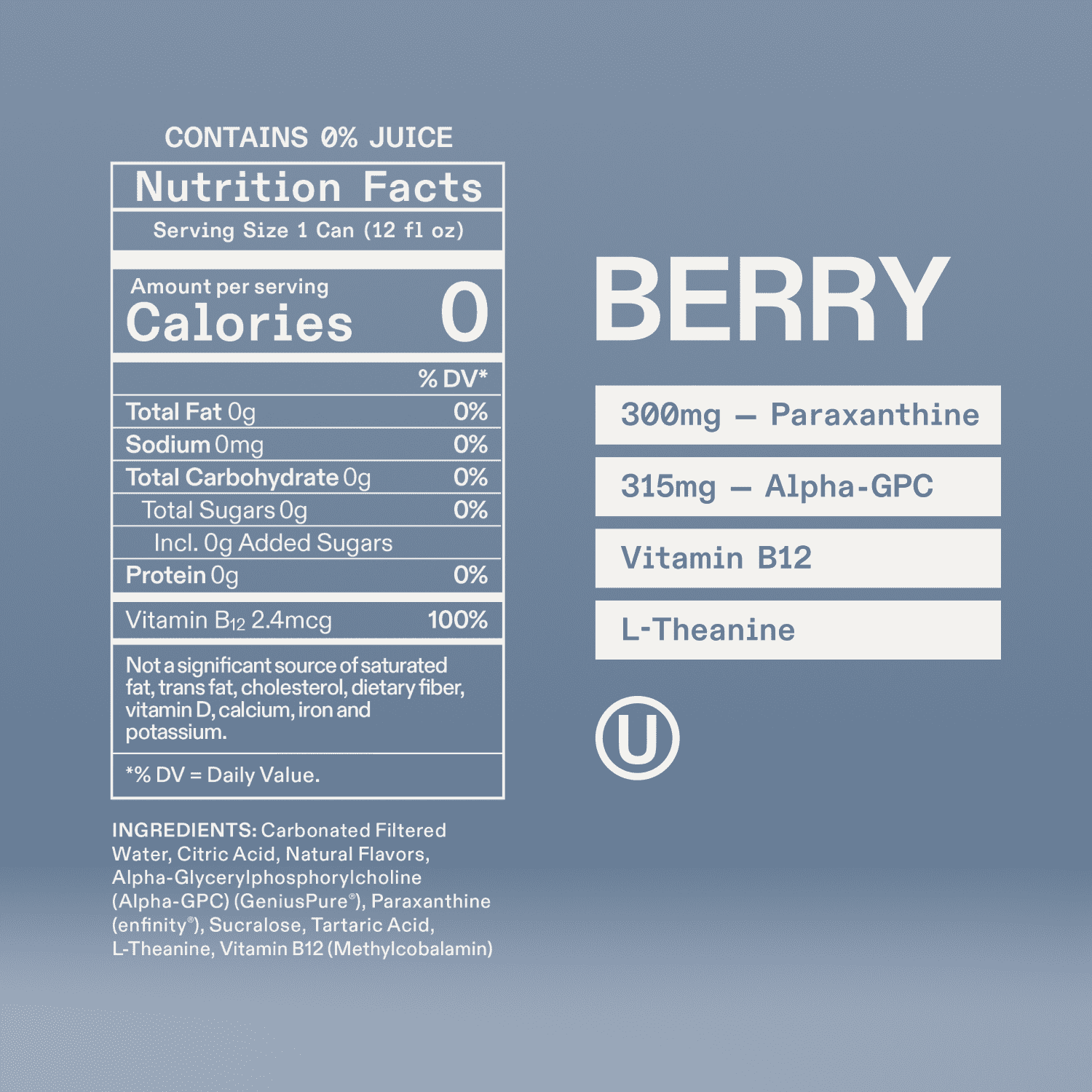 UPDATE Zero Sugar Energy Drink, Berry, 12 fl oz Can, 12 Pack