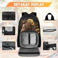 thumbnail image 4 of Bulopur Sunflower Brown Horse Print Kids Backpack Set 4 Pcs Durable Breathable Kids School Bag with Pencil Case and Water Bottle Cover for Horse Lovers Kids, 4 of 8