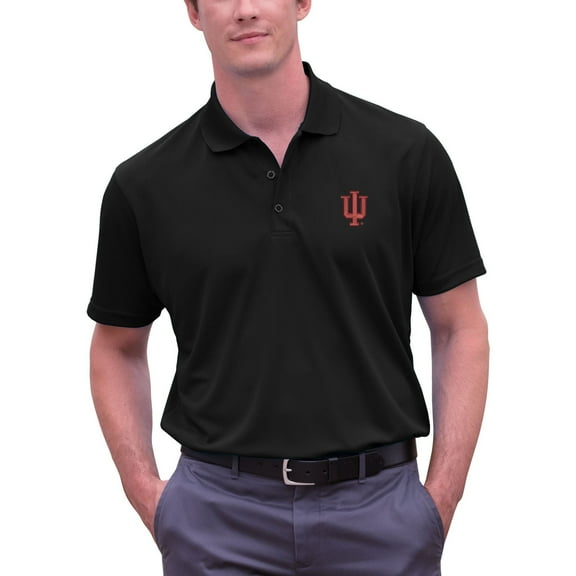 Men's Black Indiana Hoosiers Big & Tall Vansport Omega Tech Polo