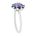 thumbnail image 3 of KIRAN FINE JEWEL Round Blue Tanzanite Sapphire Cocktail Band Ring 925 Sterling Silver Wedding Women Gemstone Statement Jewelry Gift For Her, 3 of 5