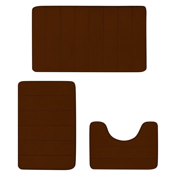 Price cut Memory Foam Bathroom Rug Set 3 Piece, Non Slip Extra Soft Absorbent Bath Mats, Machine Washable & Dry Toilet Mat Sets For Bathroom Floor