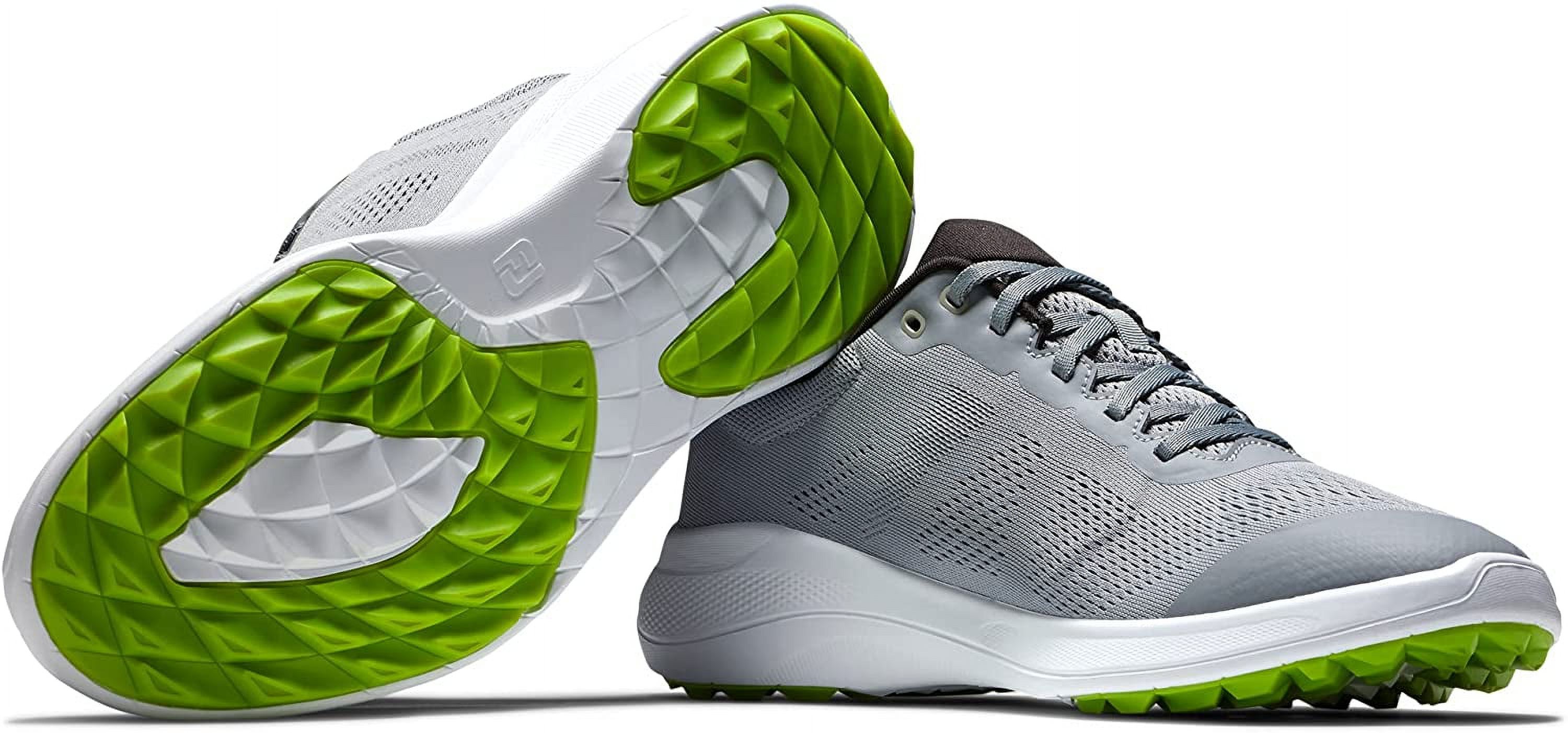 FootJoy Flex Mens Spikeless Golf Shoes Grey Lime Green Mesh 56142 Size 13 M FootJoy Men main image 3