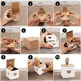 thumbnail image 4 of 30 cajas de regalo (exterior marrón e interior blanco), regalo de boda, 4 of 5