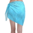 thumbnail image 2 of Disketp Sky Blue Glitter Women Swimsuit Cover Up Short Chiffon Summer Beach Sarong Bikini Wrap Skirt Bathing Suit, 2 of 7