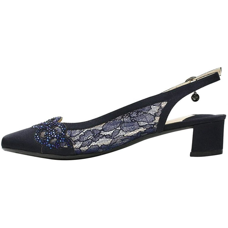 Women s J. Renee Faleece Low Block Heel Slingback Walmart