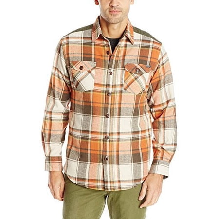 Dakota Grizzly Men's York Herringbone Flannel with Lining, Harvest, X-Large