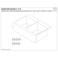 thumbnail image 3 of Kingston Brass Edinburg KGKTDF3324911 33" Stainless Steel Double Bowl Drop-In Kitchen Sink with 1-Hole Drain and Strainer, Stainless Steel/Polished Chrome, 3 of 4