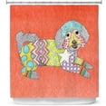 thumbnail image 1 of Shower Curtains 70" x 84" from DiaNoche Designs by Marley Ungaro - Maltipoo Salmon, 1 of 1