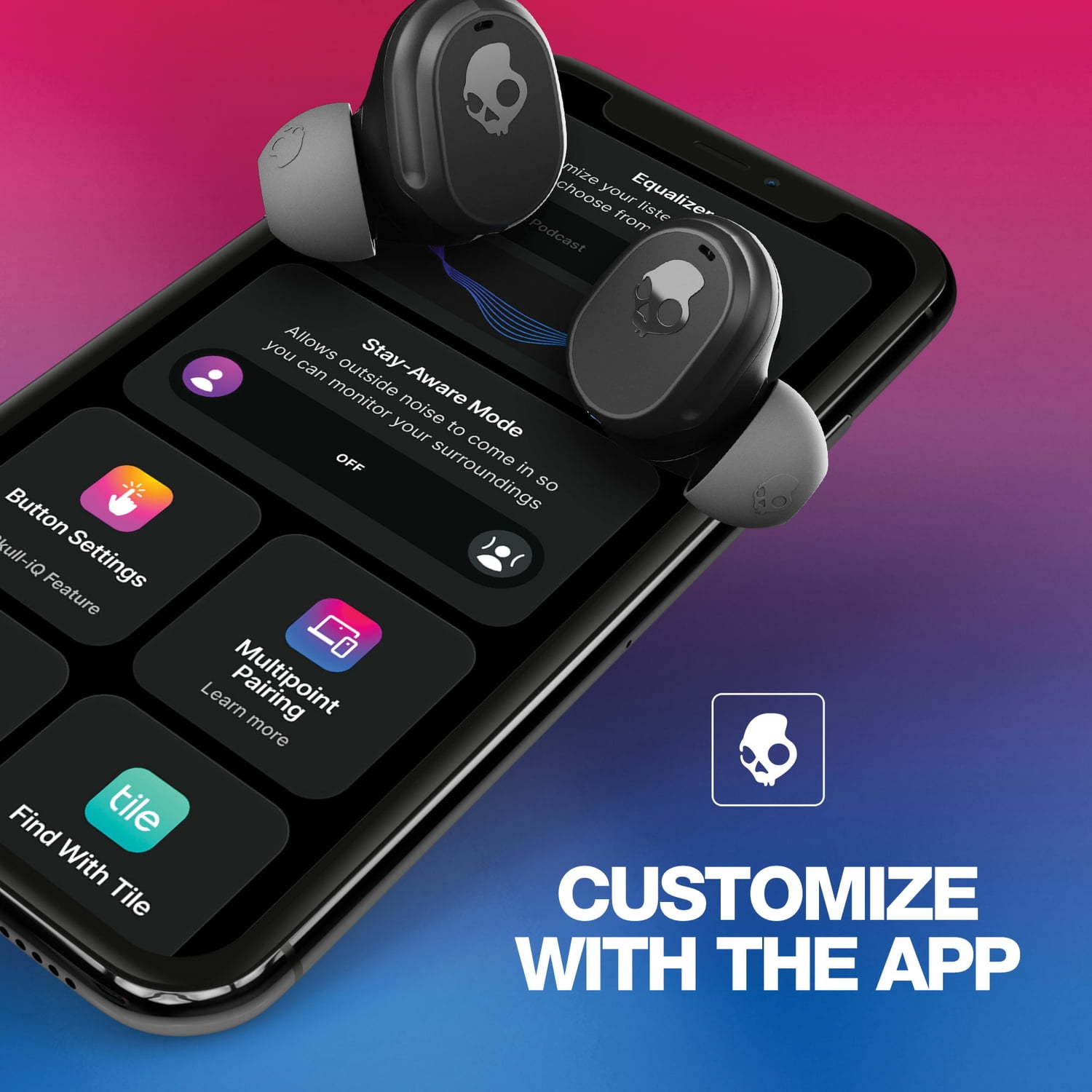 Skullcandy Mod Sport Earbuds, Waterproof, Noise Cancelling