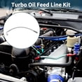 thumbnail image 2 of Kit de línea de alimentación de aceite turbo AN-4 de Unique Bargains de 0.83 pies, línea de drenaje de aceite de turbo remoto a presión con adaptador, 1 juego, 2 of 6