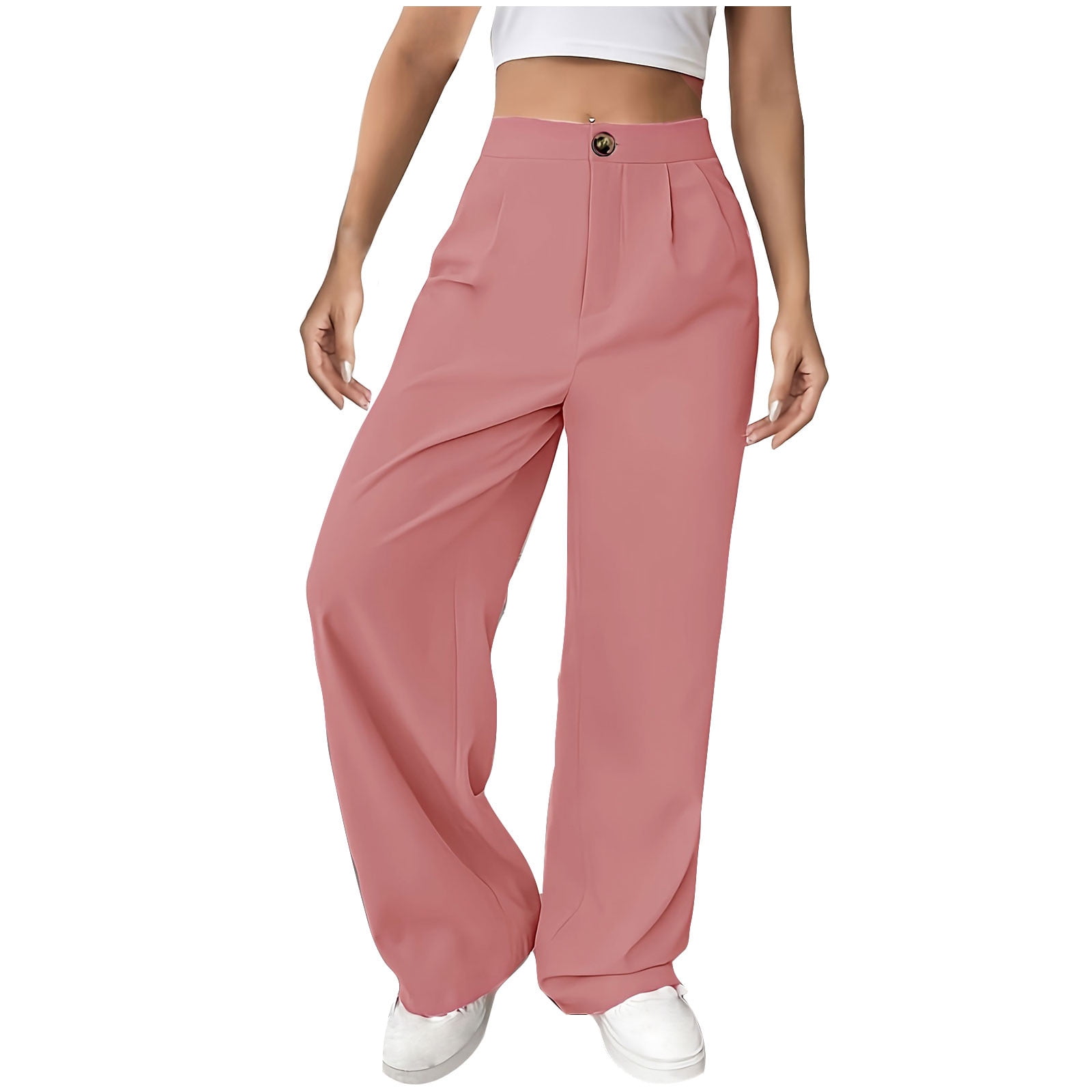 HAiming Women Wide Leg Pants 2025 Casual Comfy Business Suit HAiming Women Wide Leg Pants 2025 Casual Comfy Business Suit