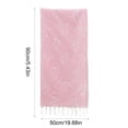 thumbnail image 3 of Toalla multiusos rosa de baño y playa con flecos, altamente absorbente, de secado rápido, 180x100 cm, de algodón y poliéster, para viajes y gimnasio., 3 of 6