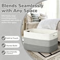 thumbnail image 2 of VeluraHome XXX Large Woven Blanket Basket,21.65" x14.96" x11.81 "Storage Baskets for Organizing,Rectangle Cotton Rope Toy Basket for Living Room, Bedroom, White & Grey, 2 of 6