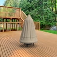 thumbnail image 4 of Budge 22"Dia. x 38"Drop Brown / Beige Patio Chiminea Cover, English Garden, 4 of 8