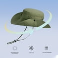 thumbnail image 4 of Men's Sun Hat, Outdoor Safari Hat , Wide Brim Summer Hat Men, Foldable Hiking Hat for Fishing, Hunting, Camping Army Green, 4 of 7