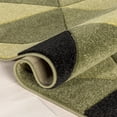 thumbnail image 3 of Well Woven Reita Green & Black Modern Geometric Triangle Boxes Beveled Pattern Area Rug 5x7 (5'3" x 7'3"), 3 of 8