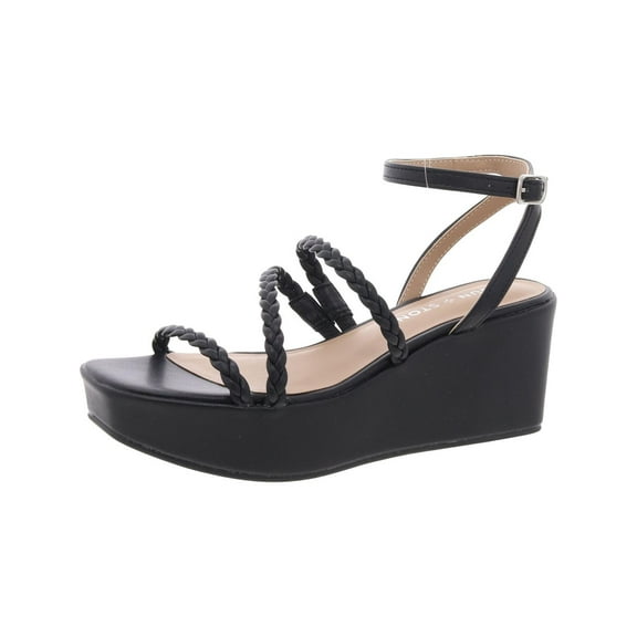 Sun Stone Womens Alyssaa Braided Faux Leather Strappy Sandals