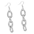 thumbnail image 4 of 2x 1 Par de Aretes Colgantes de Cadena - Aretes con Gancho de Estilo Moderno para Mujeres, Niñas Y Damas, Regalos 2 piezas, 4 of 8