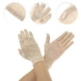 thumbnail image 2 of Unique Bargains 1 Pair Sunblock Mittens Ditsy Floral Sun Block Driving Gloves for Women Nude, 2 of 5