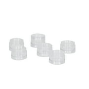 Everything Mary Round Stackable Clear Plastic Containers 6-Pack – Craft & Bead Storage Jars