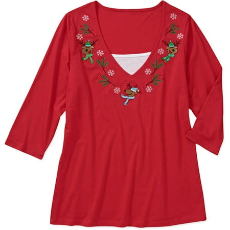 walmart plus size tops women's