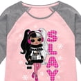 thumbnail image 3 of LOL OMG - Winter Dolls - Slay All Day - Toddler & Youth Girls Raglan Graphic T-Shirt, 3 of 5