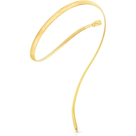 Floreo 14k White Gold 3mm Classic Omega Chain Necklace