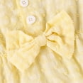 thumbnail image 6 of Elainilye Fashion Baby Girls Summer Rompers Dress Princess Dress Puff Sleeve Jumpsuit Headband Two-piece Set Sizes Newborn-12M, 6 of 9