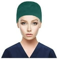 thumbnail image 1 of Scrub Cap With Buttons Bouffant Hat With Sweatband for Womens and Mens, 1 of 3