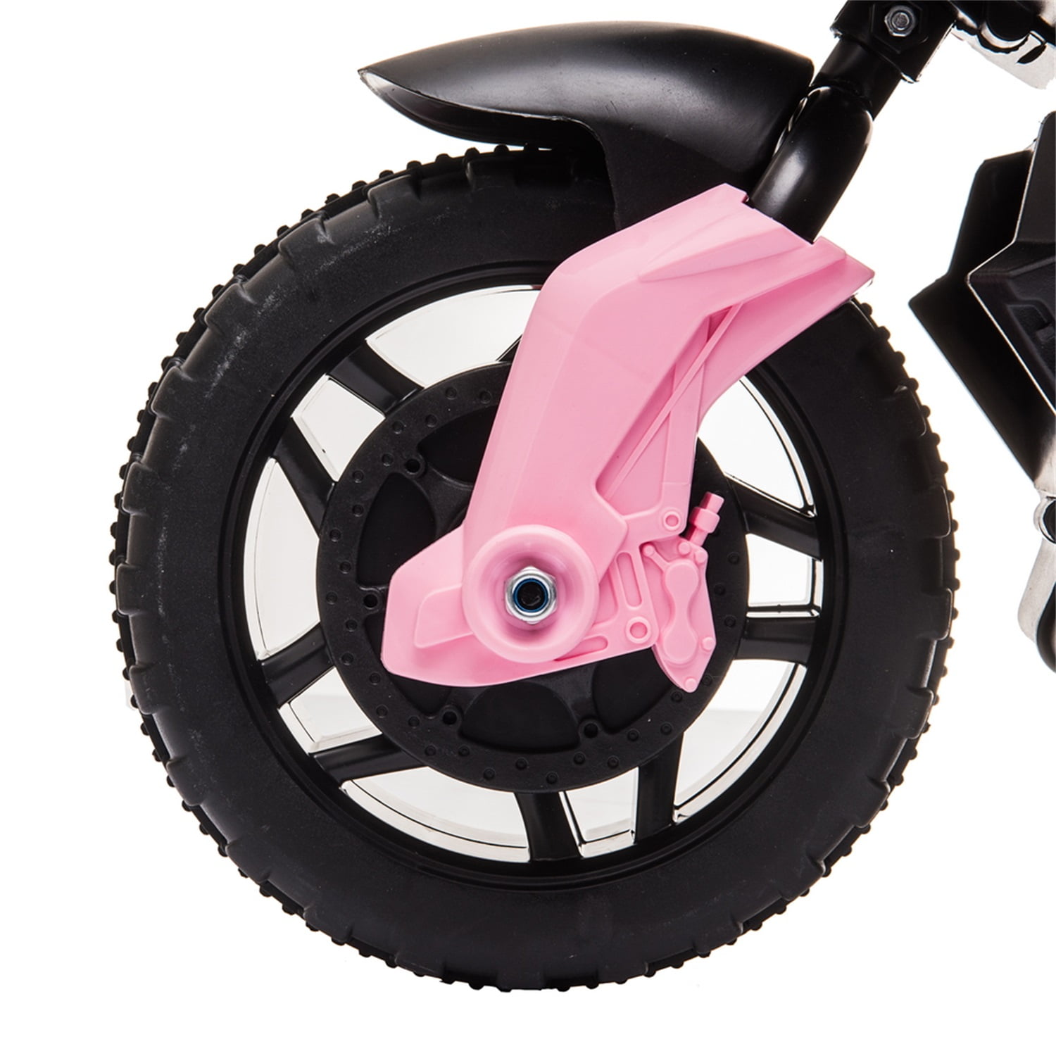 CIPACHO Kids 6V Ride On Motorcycle with Working Headlights, 1.5mph Top Speed, Training Wheels, Realistic Sounds, Music, Pink