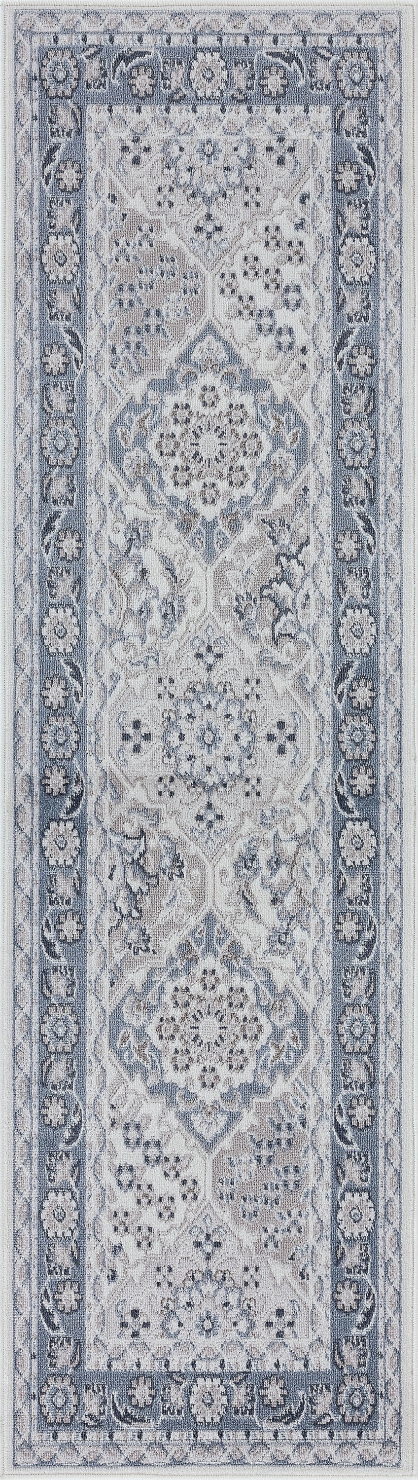 2x8 Modern Blue Runner Rugs for Hallway | Indoor Entry, Entryway, Walkway or Kitchen Rug 2'3'' x 7'3''