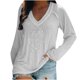 thumbnail image 1 of Camiseta con estampado navideño de moda para mujer Blusa de manga larga con cuello en V Tops casuales Pompotops FGAJ16404, 1 of 6