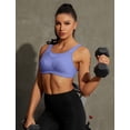 thumbnail image 6 of Wingslove Women's Sports Bra Full Coverage Wireless Bra Plus Size High Impact Non Padded Workout Bra,Purple 46C, 6 of 9