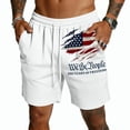 thumbnail image 3 of Iaqnaocc 250 Anniversary Usa Sweatpants for Men Big and Tall 250 anniversary usa flag Mens Shorts Casual Drawstring Quick Drying Loose Fit Lightweight Mens Vacation Shorts With Pockets White 3XL, 3 of 4