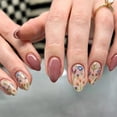 thumbnail image 1 of Uñas postizas MAOTTIE acrílicas almendradas florales, 30 piezas, 1 of 7