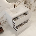 thumbnail image 6 of JPND 30" Bathroom Vanity with Single Hole Sink Top, Wall Mounted Storage Cabinet Set with Two Soft Close Drawers and Doors, White 30"W x 19"D x 24"H, 6 of 8