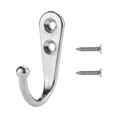 thumbnail image 1 of Inteprter 10 Uds. Gancho para gancho montado en la pared dormitorio baño percha de Metal sombrero ropa pantalones con tornillos Almacenamiento y organización del hogar plata Inteprter HA001561-02, 1 of 1