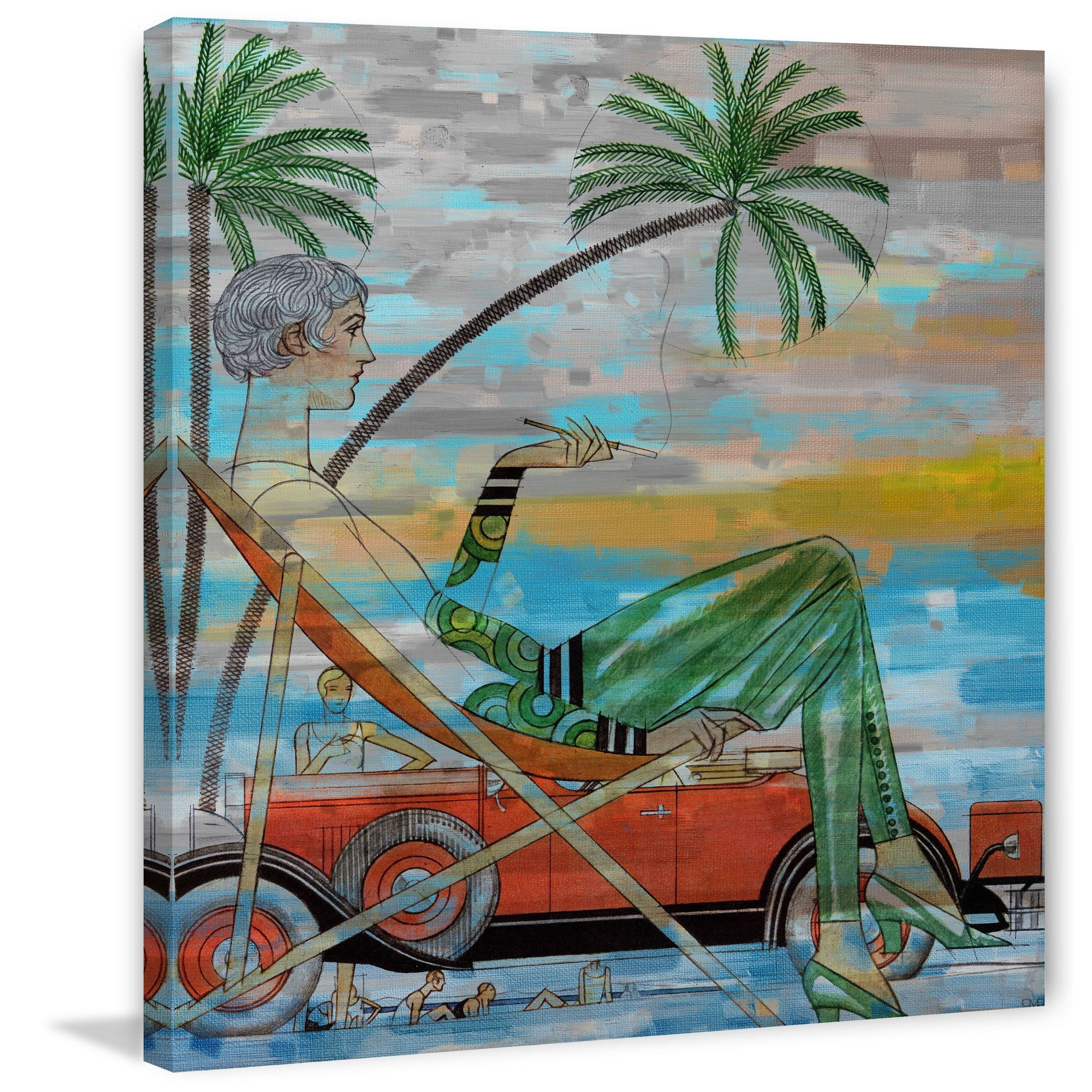 "Lounging" Painting Print on Canvas