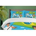 thumbnail image 4 of Ambesonne Brazil Duvet Cover Set, Brazilian Men Entertaining, 2-Calking, Deep Sky Blue Multicolor, 4 of 7
