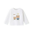 thumbnail image 5 of Piuwrlz Girls Long Sleeve T-Shirt Kids Cotton Shirts Round Neck T Shirt Tops White Size 3 Years, 5 of 5