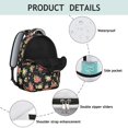 thumbnail image 4 of Pioneer Flower Floral Print Pattern Backpack for School, Cute School Bag with Adjustable Shoulder Straps and Padded Back, 15.3"x11"x7.1", 4 of 5