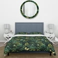 thumbnail image 3 of Designart "Forest Under The Emerald Canopy II" Green Botanical Bedding Covert Set - Bohemian & Eclectic Bed Set With 2 Shams, 3 of 5