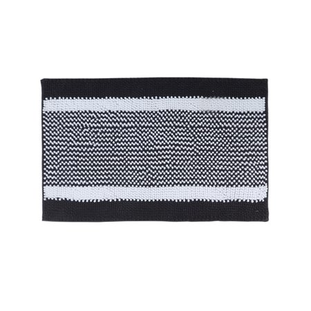 Nvzi Luxury Bathroom Rug Mat, Extra Soft and Absorbent Microfiber Bath Rugs, Non-Slip Plush Shaggy Bath Carpet, Machine Wash Dry, Bath Mats for Bathroom Floor,stripe - Black