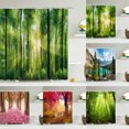 thumbnail image 2 of Nature Forest Shower Curtain Waterproof Bathroom Screen Trees Scenery Curtains Polyester Cloth Home ration Bath, 2 of 7