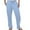 A-Light Blue333, variant on XIAONU Men's Sage Green Linen Pants Elastic Waist Drawstring Loose-Fit Trousers Breathable Casual Pant