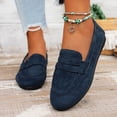 thumbnail image 5 of Lenago Ballet Flats for Women Wide Width Flats Round Toe Slip On Comfortable Daily Shoes Casual Office Work Wedding Comfort Soft Dark Blue Size-8.5, 5 of 9