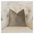 thumbnail image 2 of Plutus 20" x 20" Cafe au lait Luxury Throw Pillow in Brown and Beige, 2 of 3