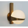 thumbnail image 3 of Handmade Modern Brass Single Globe Shade Wall Sconce Lamp Fixture, 3 of 5
