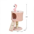 Catry 31" Pink Flamingo Animal Medium Cat Tree With Kitten Condo Sisal
