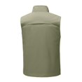 thumbnail image 4 of Dwelliawo Travel Vest for Men Quick Dry Outdoor Vest Multi Pockets Travel Casual Lightweight Jacket Fall Zip Sleeveless Vests Khaki 2XL, 4 of 4